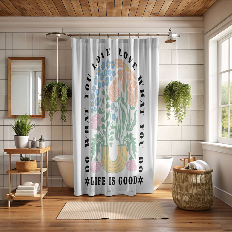 Villance Shower Curtain, 74"H x 71"W
