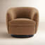 Fauteuil demi-tonneau pivotant rembourré Marcy-1452363272