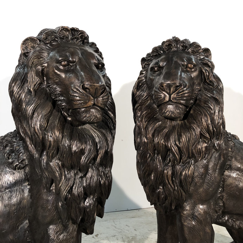 Lion Bronze Garden Statue