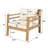 Fierro Outdoor Acacia Wood Club Chairs With Cushions