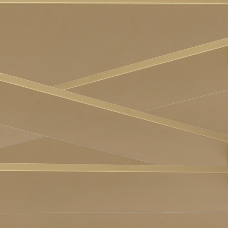 6 - Light Modern Linear Chandelier, Gold