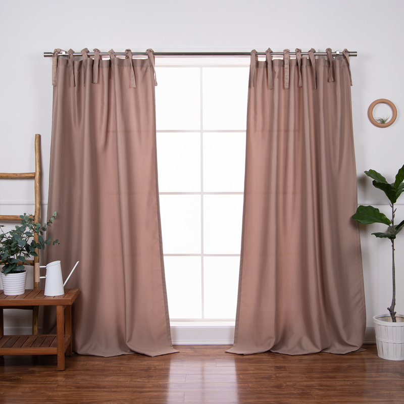 Arusyak Outdoor Tie Top Curtain, Cafe