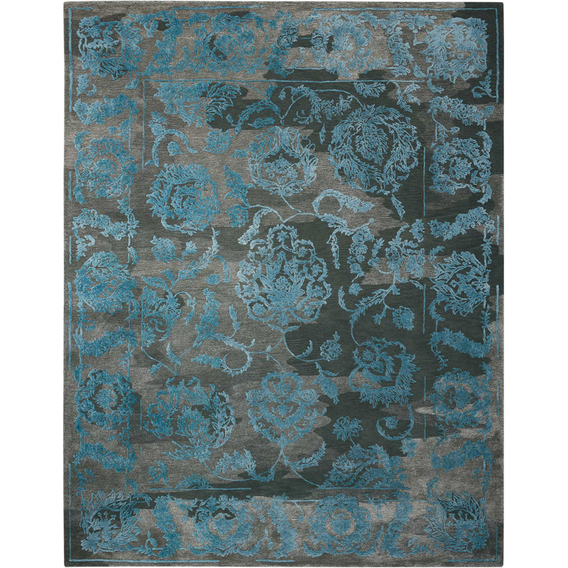 Lennear Wool Oriental Indoor Rug, Rectangle 3'9" x 5'9"