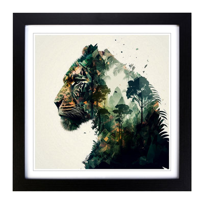 Jungle Double Exposure - Framed Print