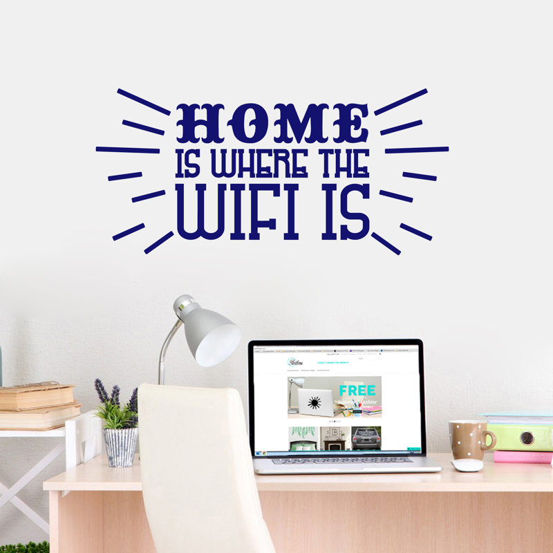 Text & Numbers Wall Decal, Navy Blue
