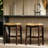 31In. H Bar-Height Wood Barstool With Tan Faux-Leather Seat, 1PC-1315666
