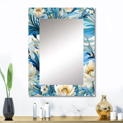 Antrell Coastal Tranquility Seaside Landscape - Coastal Decorative Mirror, Nautical Wall Mirror, Printed Metal Art
