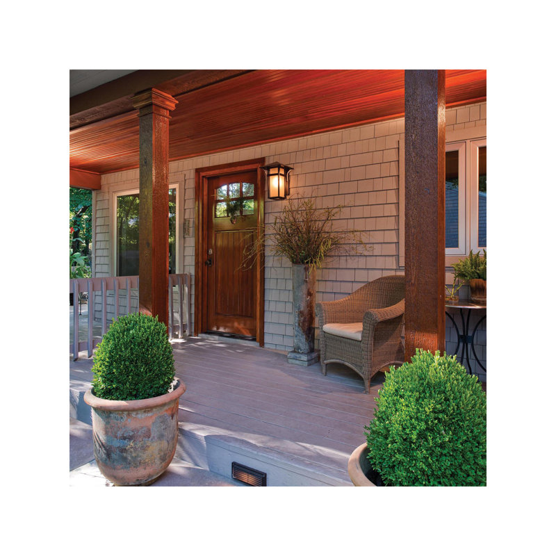 Harbor Outdoor Wall Lantern, 16.3" H x 11" W, MED, Satin Black