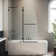 48'' W x 58'' H Pivot Frameless Tub Door with Clear Glass