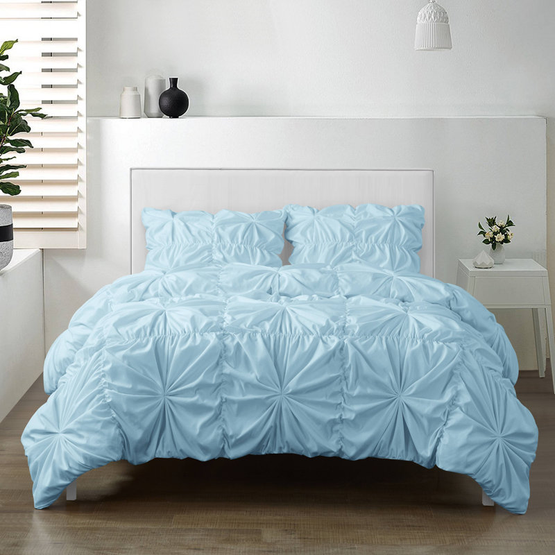 Machine Woven Duvet Cover, Light Blue, King Duvet Cover + 2 King Shams