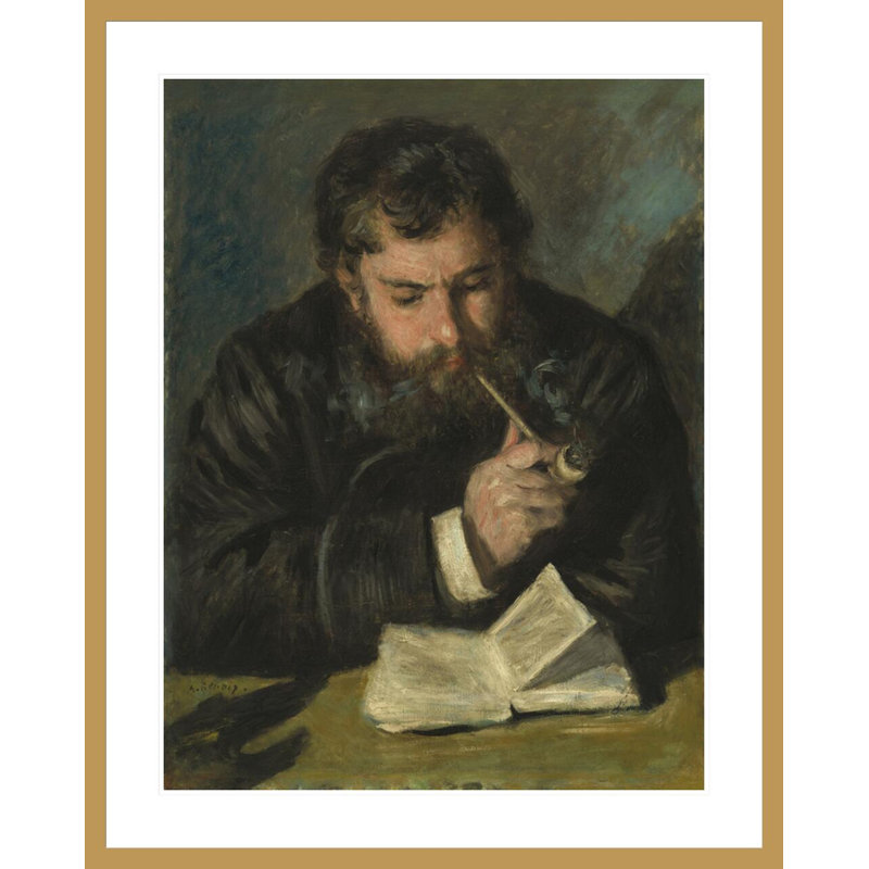 «Claude Monet» par Pierre-Auguste Renoir, impression giclée encadrée, H 41,5 po x l 33,35 po