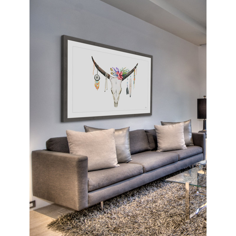 « boho style », reproduction encadrée, H 12 po x l 18 po x P 1,5 po