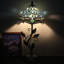 Petite lampe de table en verre teinté bleu mer Tiffany