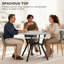 Lamberto Round Metal Base Dining Table-466641098