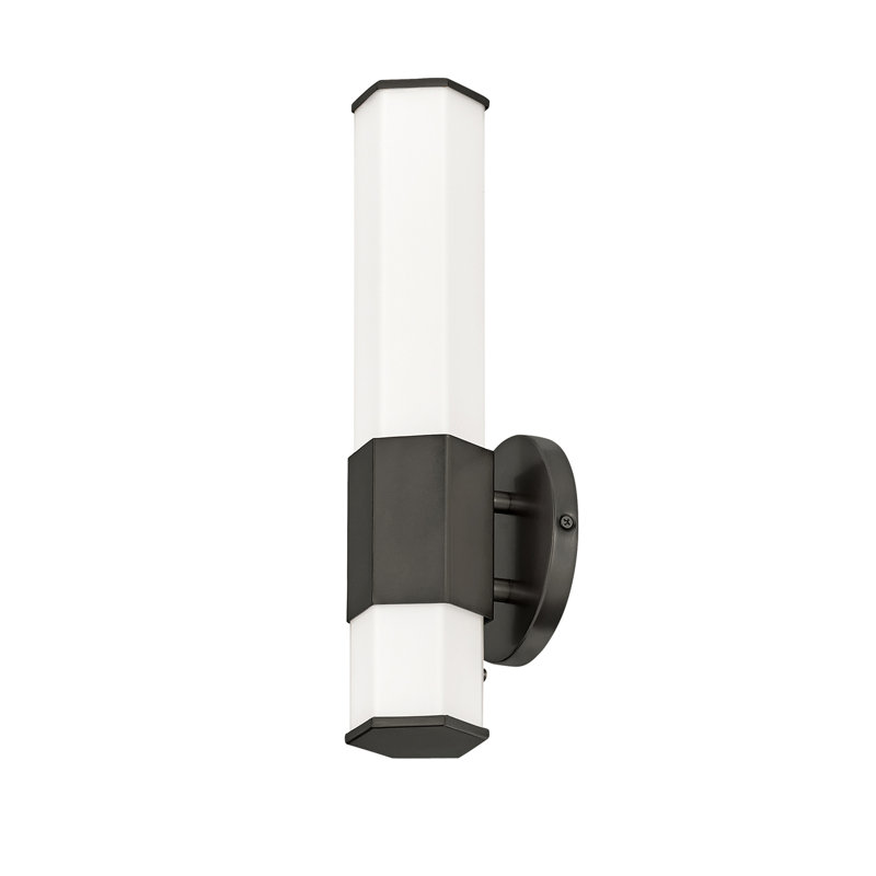 Applique murale pour salle de bain à 1 lumière DEL en oxyde noir à intensité variable Belden
