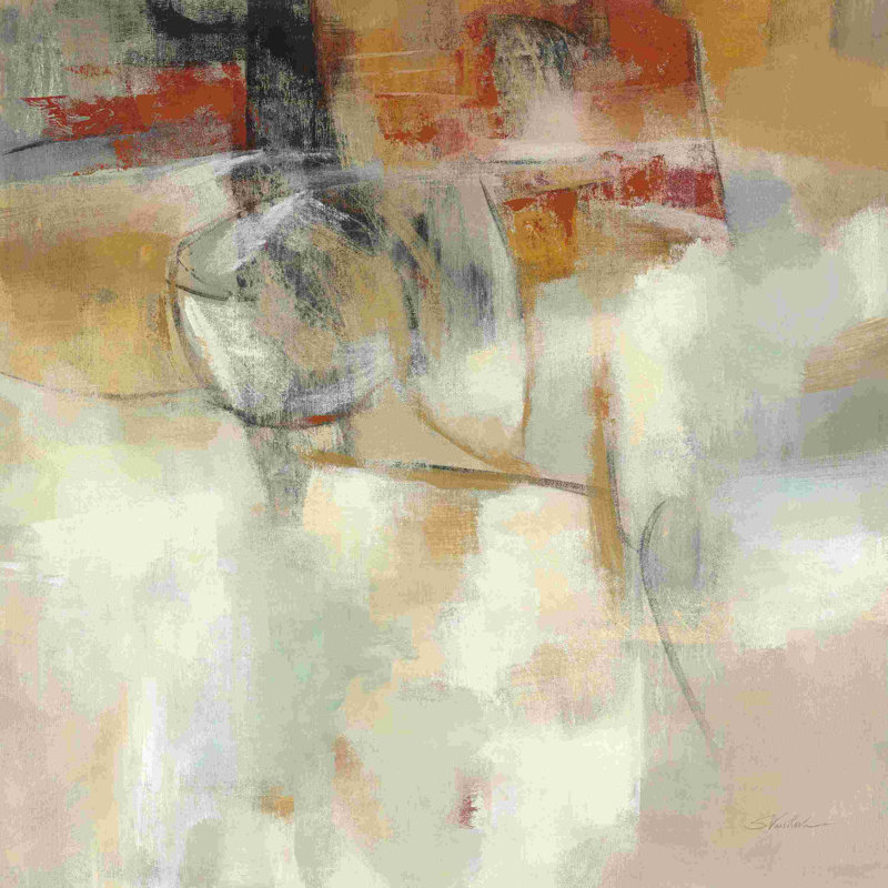 "Jusqu'au coucher du soleil" par Silvia Vassileva - peinture sur toile tendue, H 30 po x l 30 po, Non, Cadre flottant noir