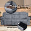 Canapé inclinable en velours gris Zubaida-136509671
