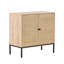 Ensemble de 2 tables d'appoint avec porte en rotin Rolland A
