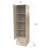 White Wooden Wardrobe with Four Interior Shelves and Lower Storage Drawer