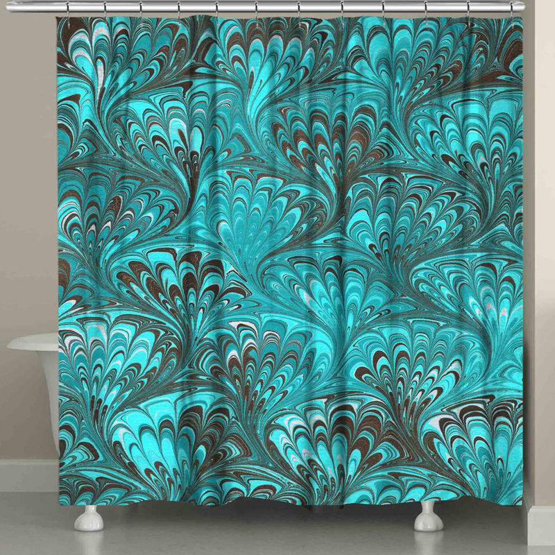 Rideau de douche simple marbré Brockett
