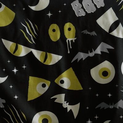 Bedlam Halloween Trick or Treat Cotton Blend Duvet Cover Set with Pillowcases