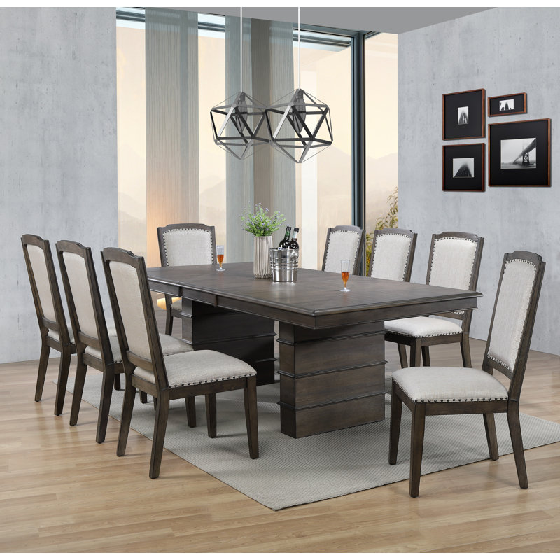 Seaver 8 - Person Double Pedestal Dining Set