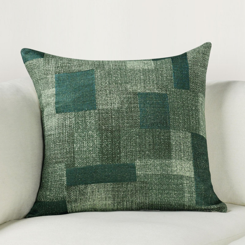 Coussin décoratif en tissu vert 22 po Praia
