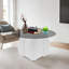 Table basse ronde de 27,56 po, table basse de table en verre, table basse en verre trempé (27,56 po x 15,75 po)
