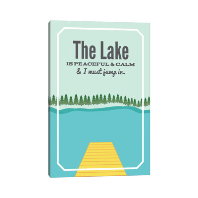 The Lake Is Peaceful And Calm by Benton Park Prints - Print on Canvas