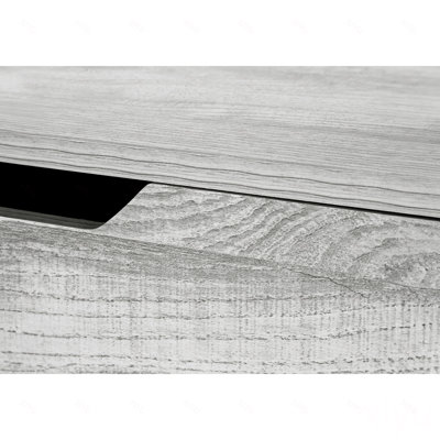 Bureau d'ordinateur, bureau personnel, ordinateur portable, tiroirs de rangement, l 48 po, bureau, stratifié gris, métal noir