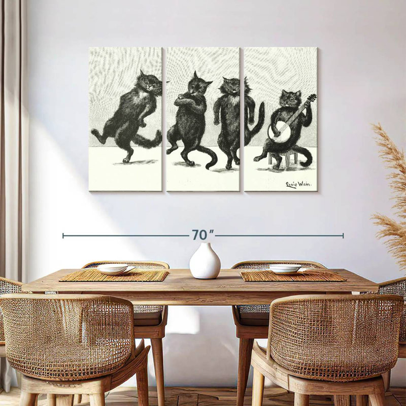 Brampt Cats Dancing, H 36 po x l 57 po