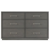 Vienna 6 Drawer Dresser, Darkwash Ash With Acrylic
