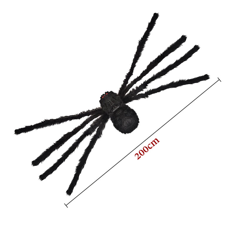 Décorations effrayantes araignée géante, H 3,19 po x l 78,74 po x P 78,74 po