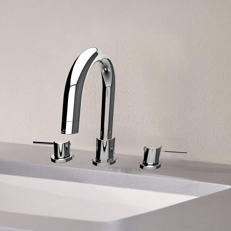 SleekStar Contemporary Brushed Nickel Widespread Bathroom Faucet