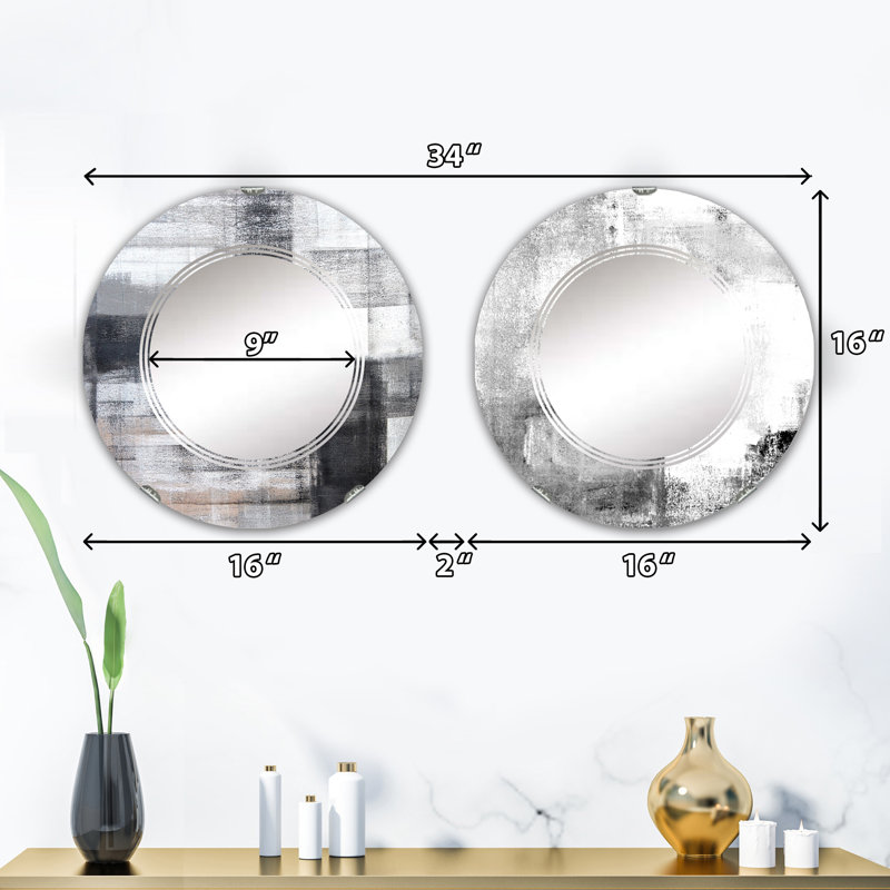Ensemble de 2 miroirs sans cadre