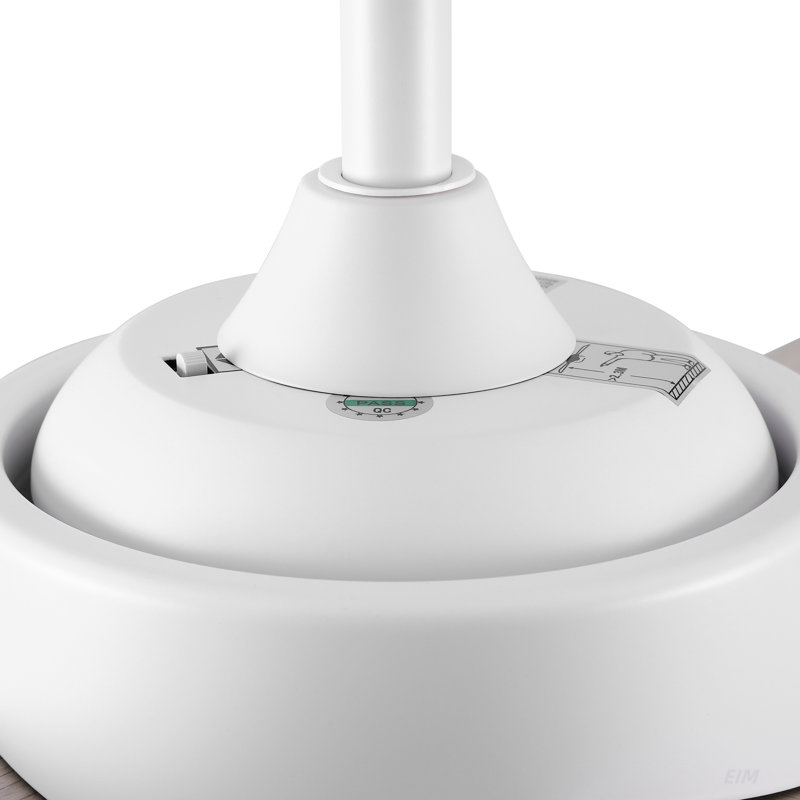 44 In Intergrated LED Ceiling Fan with ABS Blade, White