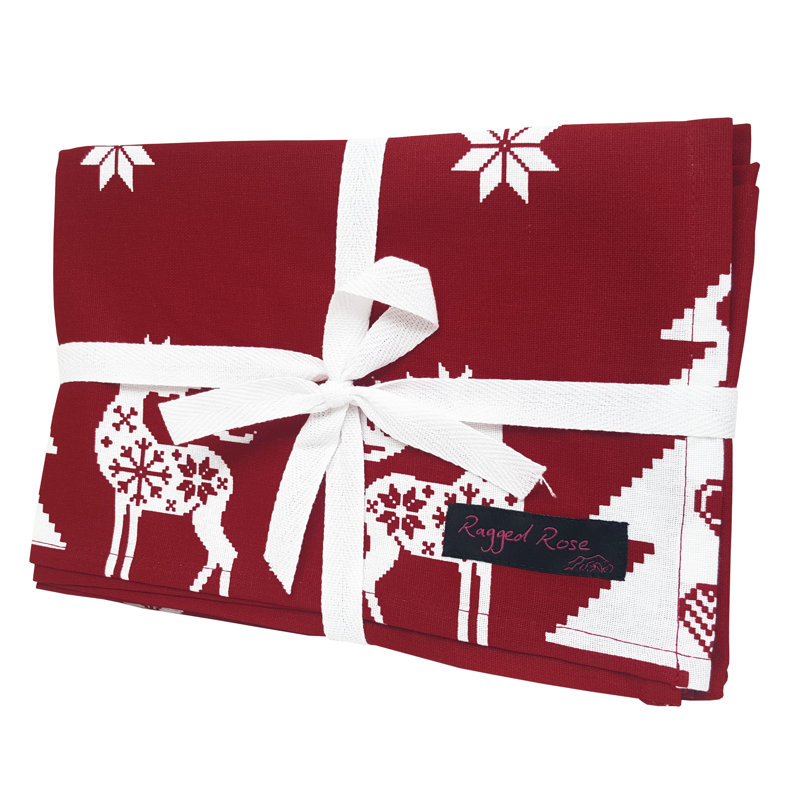 Cotton Tea Towel Kitchen Towel, Red