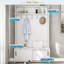 Banc de rangement avec portemanteau, armoire à chaussures avec portes coulissantes et portemanteau X Design-41643387