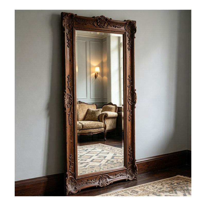 French Retro Rectangular Full-Length Mirror, 70.9" x 39.4"