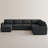 U-Shaped Stoarge Sofa Convertible Oversized Livingroom Couch-1860890438