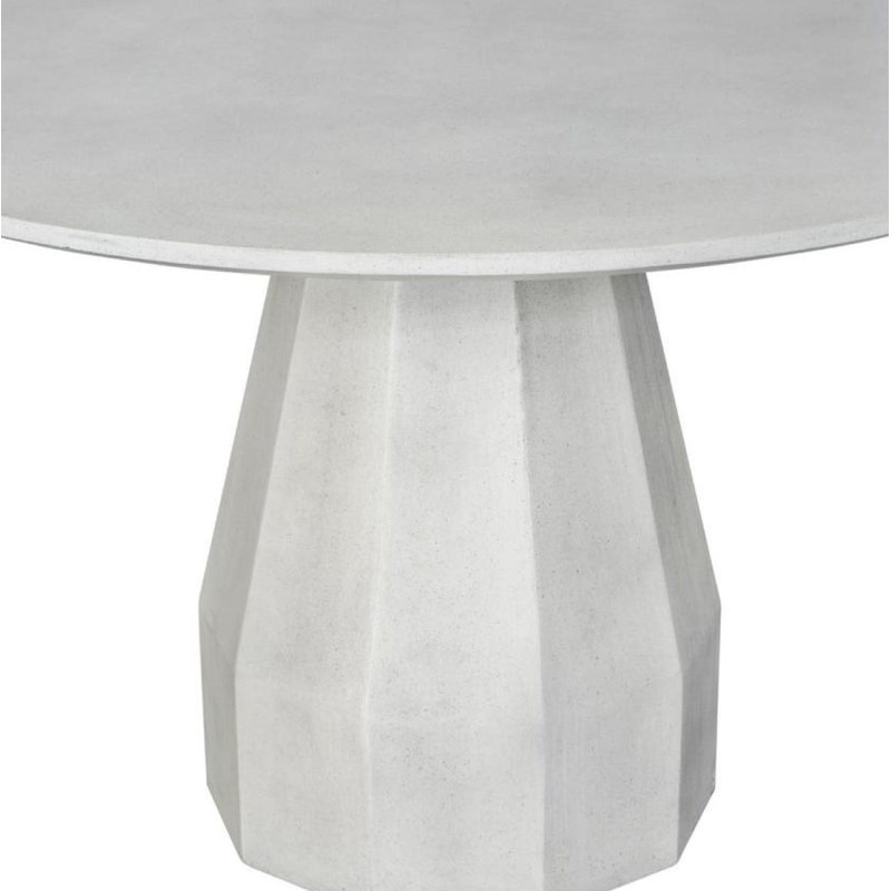 Outdoor Round Dining Table, White