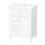 Meuble-lavabo de 24 pouces avec lavabo, tiroir rabattable et tablette réglable pour un rangement efficace et une conception moderne-882483285