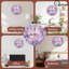 Horloge en cristal mauve