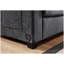Canapé d'angle Trey 115"W en chenille grise avec dossier réglable, ports de chargement USB, poches sur les accoudoirs, pouf de rangement et coussins décoratifs