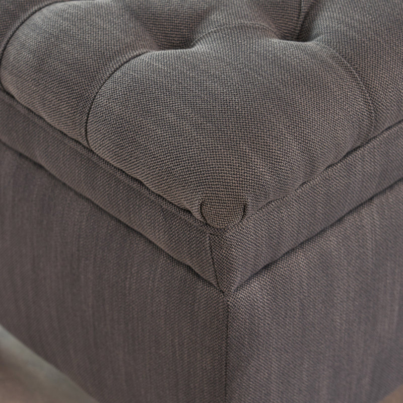 Cancic 50" Wide Tufted Rectangle Storage Ottoman,STORAGE OTTOMAN ,STORAGE BENCH, Gray Polyester