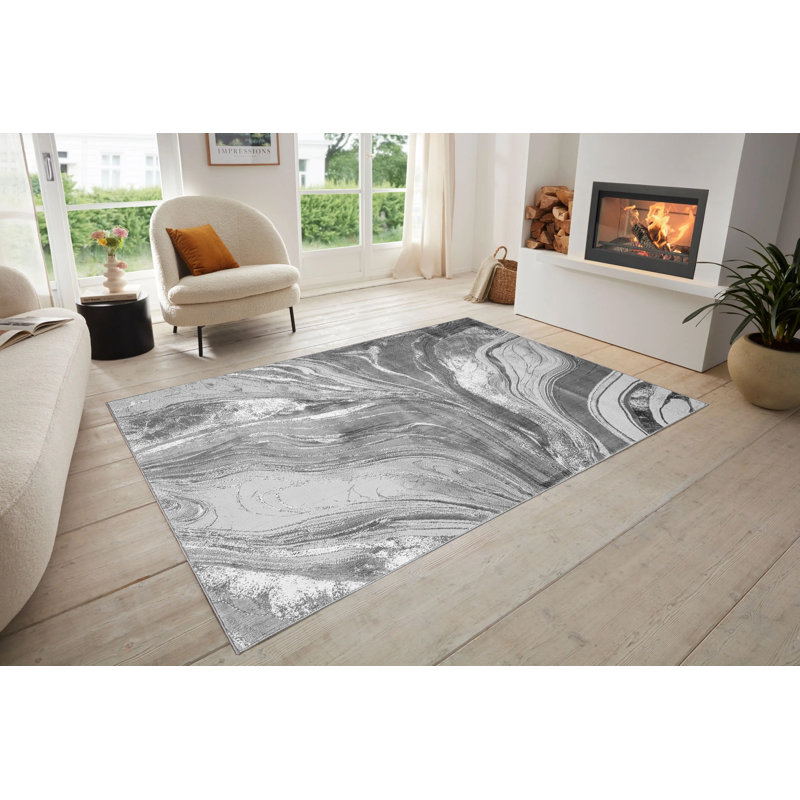 Iris Area Rug Silvr, Rectangle 60 x 110 cm