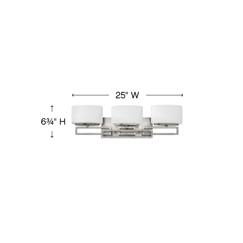 Lanza 3-Light Vanity Light, Antique Nickel, Incandescent