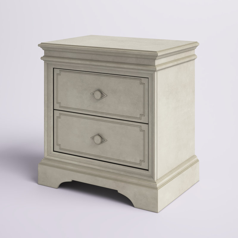 Brittain 26'' W Solid Wood Nightstand, Antique White