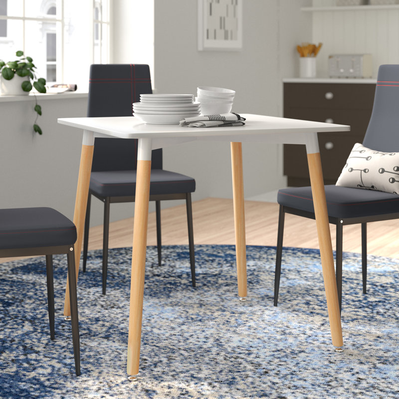 Acushnet Solid Wood Base Dining Table, White