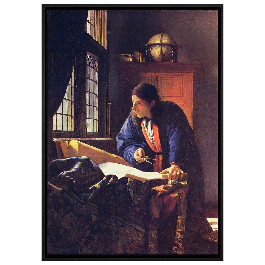 Gerahmtes Leinwandbild The Geographer von Johannes Vermeer